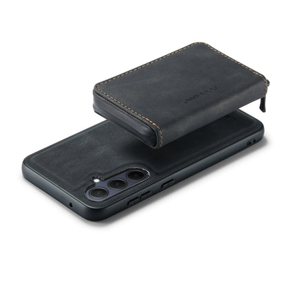 For Samsung Galaxy A55 5G JEEHOOD Magnetic Zipper Horizontal Flip Leather Phone Case(Black) - Galaxy Phone Cases by JEEHOOD | Online Shopping UK | buy2fix