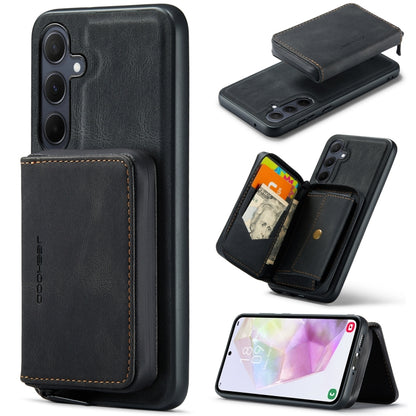 For Samsung Galaxy A35 5G JEEHOOD Magnetic Zipper Horizontal Flip Leather Phone Case(Black) - Galaxy Phone Cases by JEEHOOD | Online Shopping UK | buy2fix