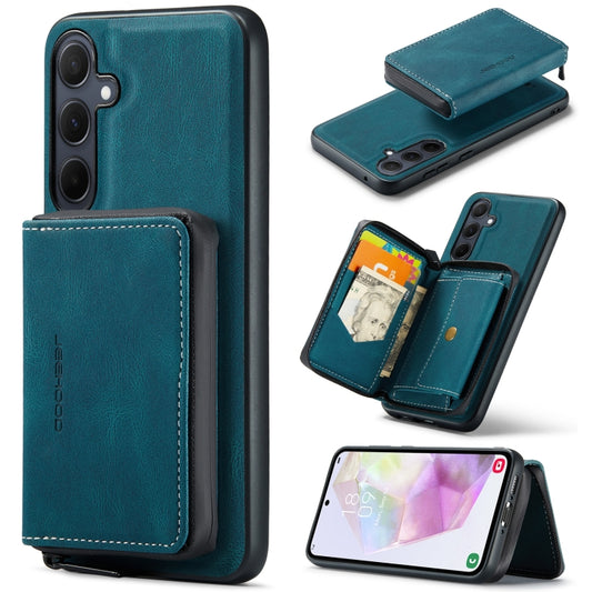 For Samsung Galaxy A35 5G JEEHOOD Magnetic Zipper Horizontal Flip Leather Phone Case(Blue) - Galaxy Phone Cases by JEEHOOD | Online Shopping UK | buy2fix