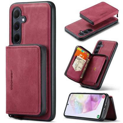For Samsung Galaxy A35 5G JEEHOOD Magnetic Zipper Horizontal Flip Leather Phone Case(Red) - Galaxy Phone Cases by JEEHOOD | Online Shopping UK | buy2fix