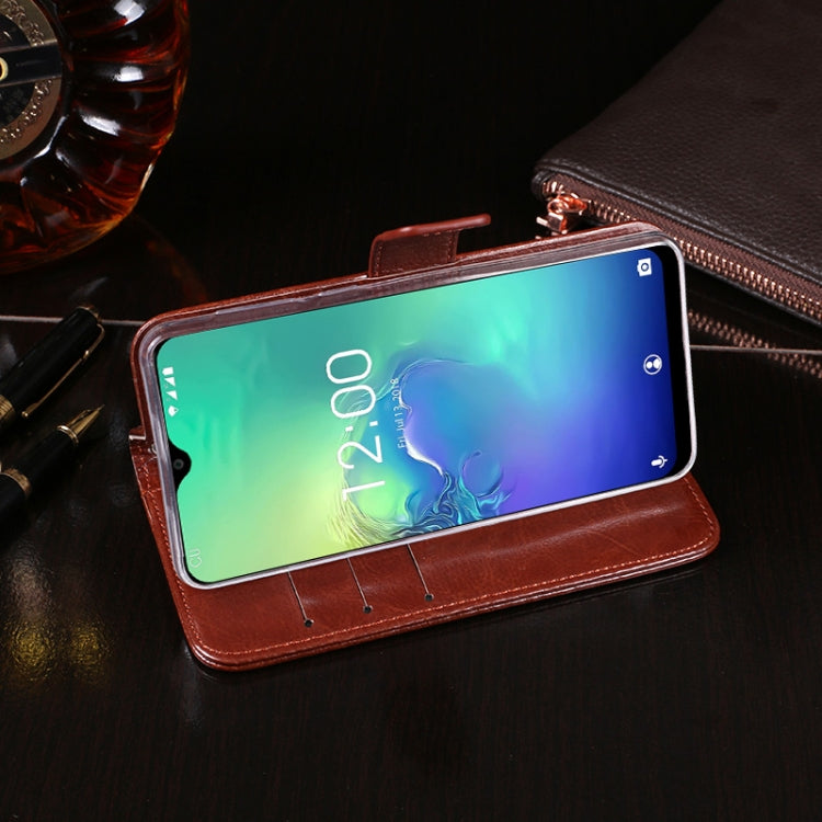 For Oukitel C15 Pro idewei  Crazy Horse Texture Horizontal Flip Leather Case with Holder & Card Slots & Wallet(White) - More Brand by idewei | Online Shopping UK | buy2fix