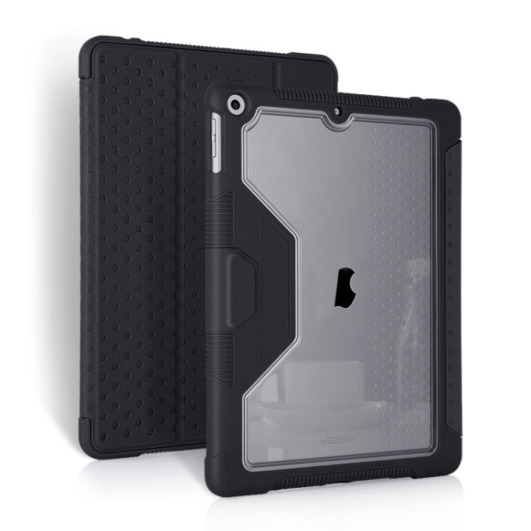 For iPad 10.2 2019 / 10.2 2020 / 10.2 2021 3-fold TPU Acrylic PC Smart Leather Tablet Case(Black) - iPad 10.2 Cases by buy2fix | Online Shopping UK | buy2fix