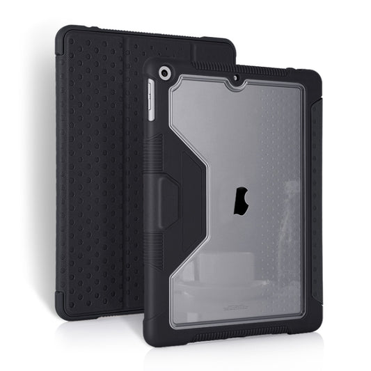 For iPad 10.2 2019 / 10.2 2020 / 10.2 2021 3-fold TPU Acrylic PC Smart Leather Tablet Case(Black) - iPad 10.2 Cases by buy2fix | Online Shopping UK | buy2fix