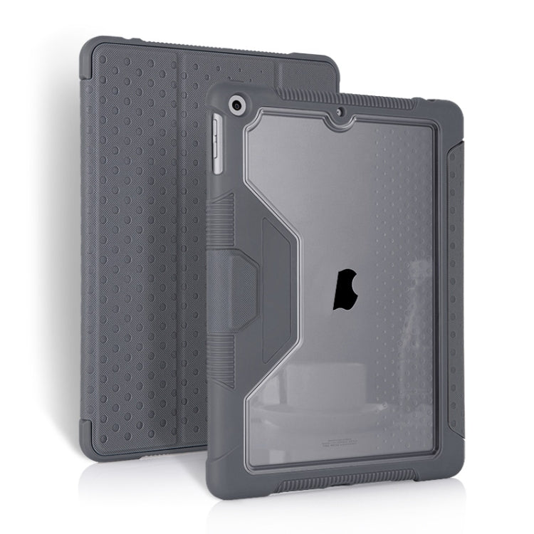 For iPad 10.2 2019 / 10.2 2020 / 10.2 2021 3-fold TPU Acrylic PC Smart Leather Tablet Case(Grey) - iPad 10.2 Cases by buy2fix | Online Shopping UK | buy2fix