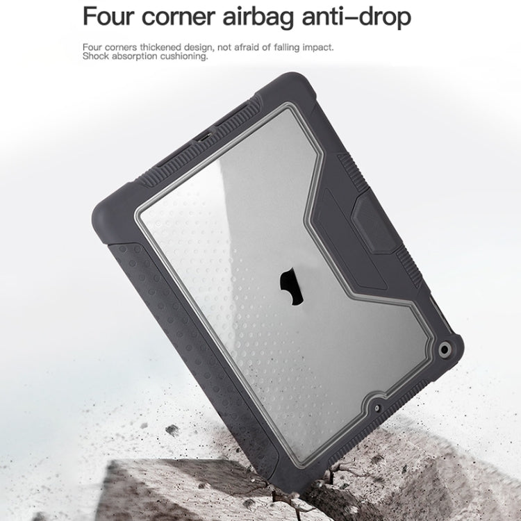 For iPad 10.2 2019 / 10.2 2020 / 10.2 2021 3-fold TPU Acrylic PC Smart Leather Tablet Case(Grey) - iPad 10.2 Cases by buy2fix | Online Shopping UK | buy2fix