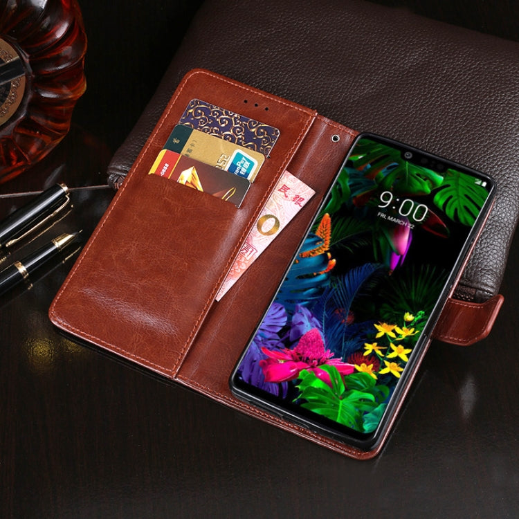 For LG G8 ThinQ idewei Crazy Horse Texture Horizontal Flip Leather Case with Holder & Card Slots & Wallet(White) - LG Cases by idewei | Online Shopping UK | buy2fix