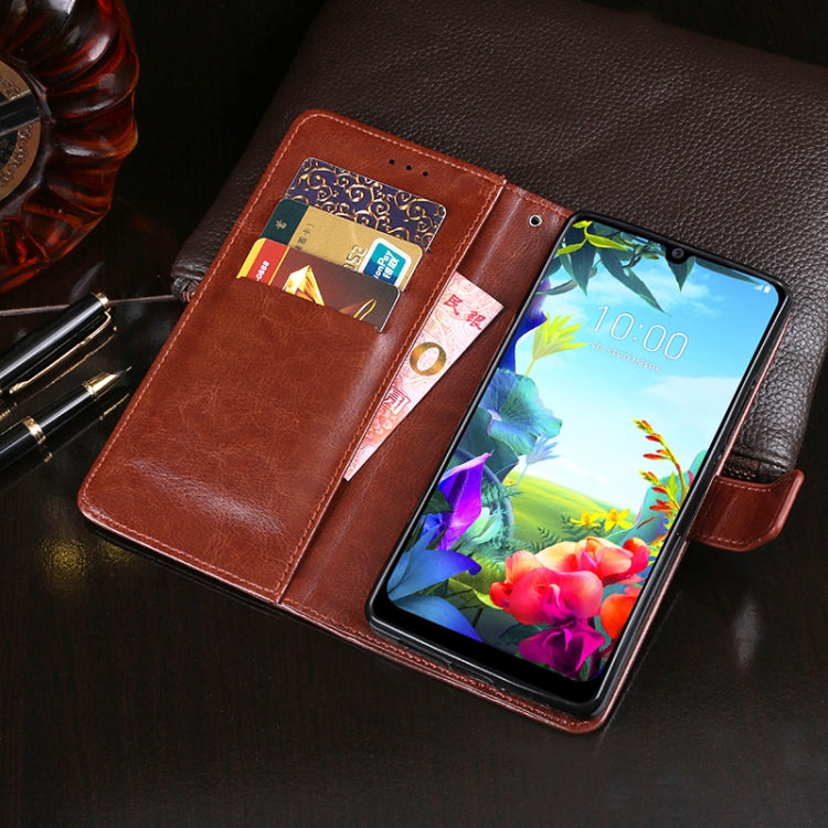 For LG K40S idewei Crazy Horse Texture Horizontal Flip Leather Case with Holder & Card Slots & Wallet(Dark Blue) - LG Cases by idewei | Online Shopping UK | buy2fix
