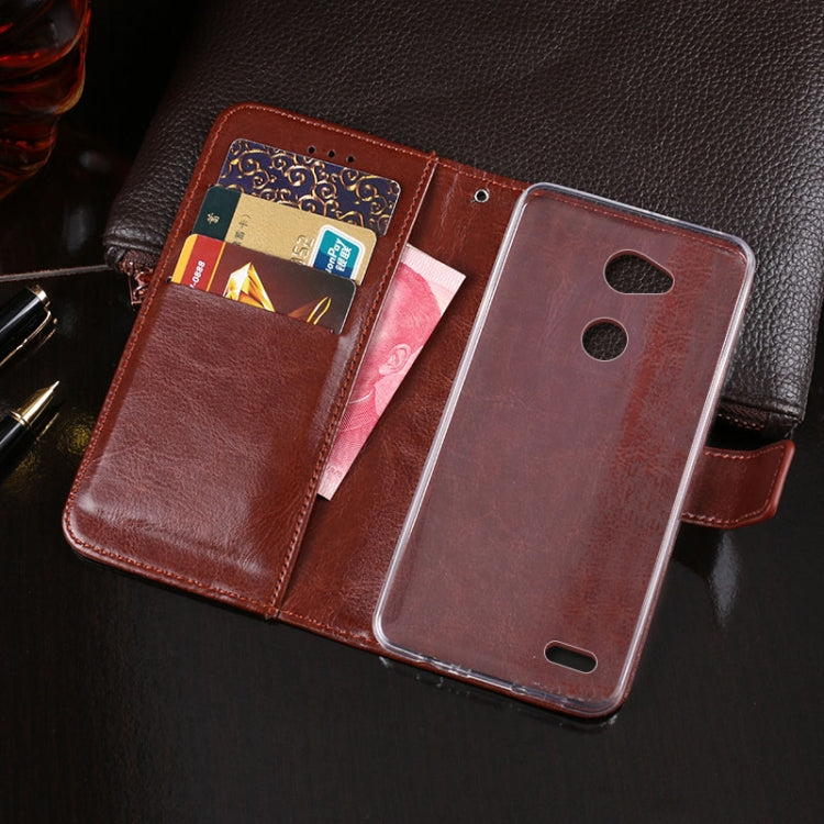 For LG X power3 idewei Crazy Horse Texture Horizontal Flip Leather Case with Holder & Card Slots & Wallet(Black) - LG Cases by idewei | Online Shopping UK | buy2fix