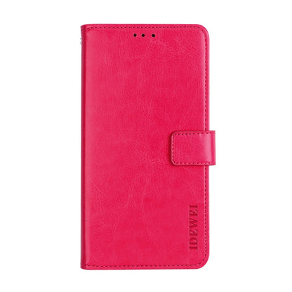 For Ulefone Note 7 idewei Crazy Horse Texture Horizontal Flip Leather Case with Holder & Card Slots & Wallet(Rose Red) by idewei