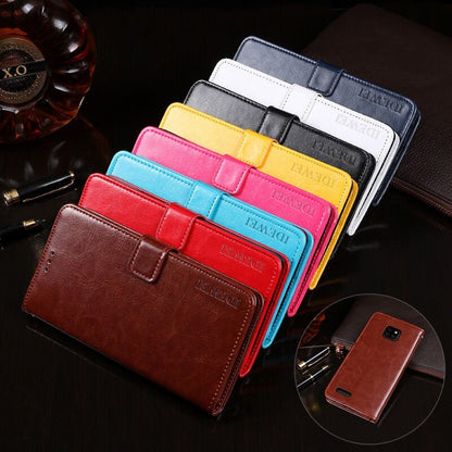 For Ulefone Note 7 idewei  Crazy Horse Texture Horizontal Flip Leather Case with Holder & Card Slots & Wallet(Yellow) - Ulefone Cases by idewei | Online Shopping UK | buy2fix