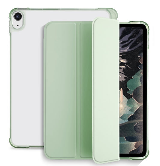For iPad 10.2 2021 / 2020 / 2019 3-fold Shockproof Smart Leather Tablet Case(Green) - iPad 10.2 Cases by buy2fix | Online Shopping UK | buy2fix