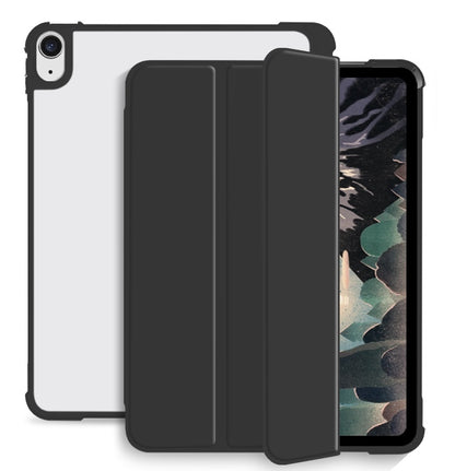 For iPad Air 2020 / 2022 10.9 3-fold Shockproof Smart Leather Tablet Case(Black) - iPad Air (2022) / (2020) 10.9 Cases by buy2fix | Online Shopping UK | buy2fix