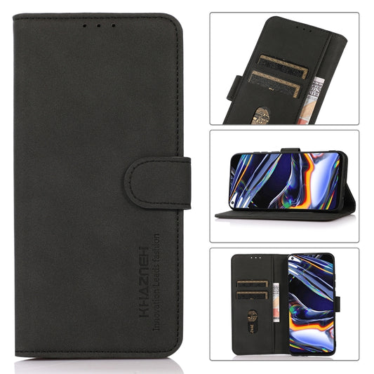 For Motorola Moto E13 4G KHAZNEH Matte Texture Leather Phone Case(Black) by buy2fix