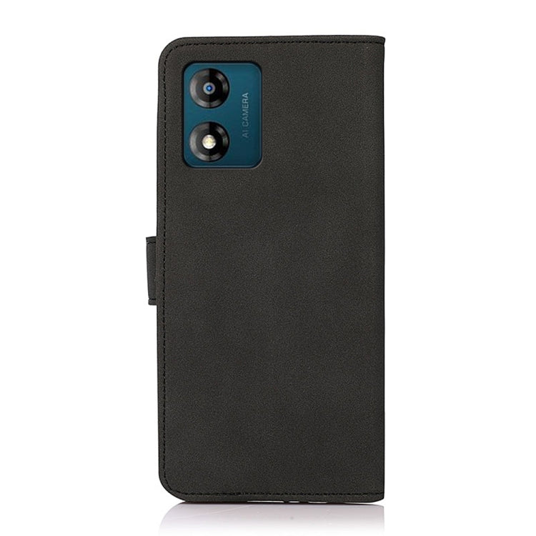For Motorola Moto E13 4G KHAZNEH Matte Texture Leather Phone Case(Black) by buy2fix