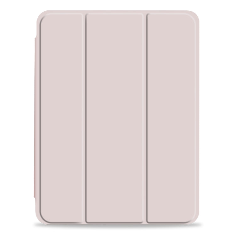 For iPad Pro 12.9 2022 / 2021 / 2020 3-fold Shockproof Smart Leather Tablet Case(Pink) - iPad Pro 12.9 (2020) Cases by buy2fix | Online Shopping UK | buy2fix