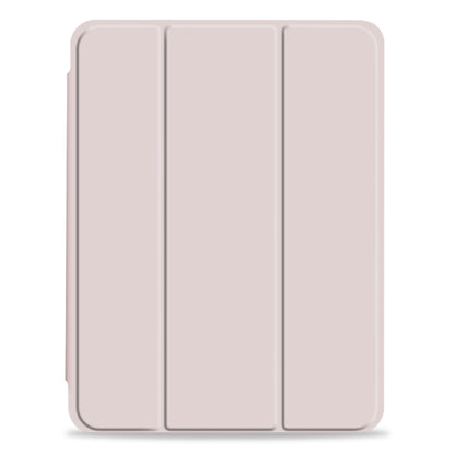 For iPad Pro 12.9 2022 / 2021 / 2020 3-fold Shockproof Smart Leather Tablet Case(Pink) - iPad Pro 12.9 (2020) Cases by buy2fix | Online Shopping UK | buy2fix