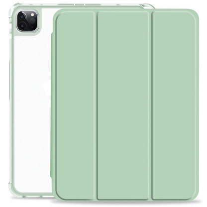 For iPad Pro 12.9 2022 / 2021 / 2020 3-fold Shockproof Smart Leather Tablet Case(Green) - iPad Pro 12.9 (2020) Cases by buy2fix | Online Shopping UK | buy2fix