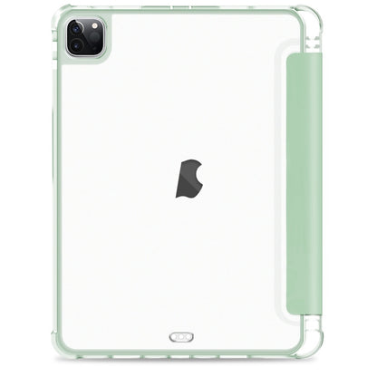 For iPad Pro 12.9 2022 / 2021 / 2020 3-fold Shockproof Smart Leather Tablet Case(Green) - iPad Pro 12.9 (2020) Cases by buy2fix | Online Shopping UK | buy2fix