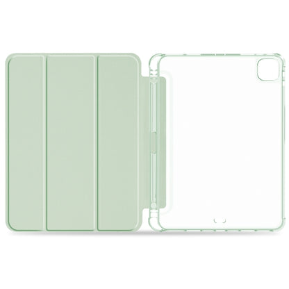 For iPad Pro 12.9 2022 / 2021 / 2020 3-fold Shockproof Smart Leather Tablet Case(Green) - iPad Pro 12.9 (2020) Cases by buy2fix | Online Shopping UK | buy2fix