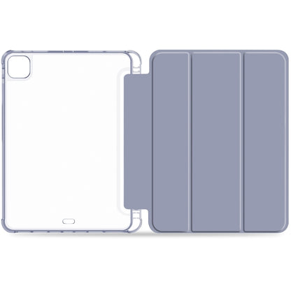 For iPad Pro 12.9 2022 / 2021 / 2020 3-fold Shockproof Smart Leather Tablet Case(Lavender) - iPad Pro 12.9 (2020) Cases by buy2fix | Online Shopping UK | buy2fix