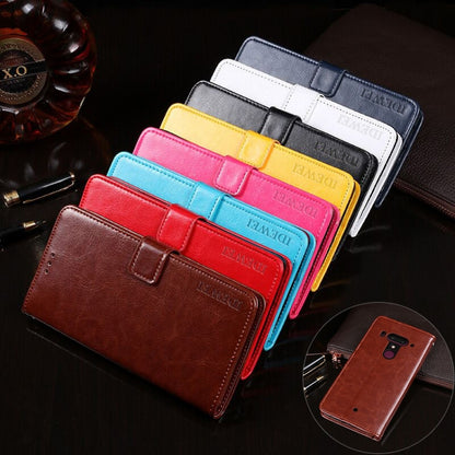 For HTC U12+ idewei Crazy Horse Texture Horizontal Flip Leather Case with Holder & Card Slots & Wallet(Sky Blue) - More Brand by idewei | Online Shopping UK | buy2fix