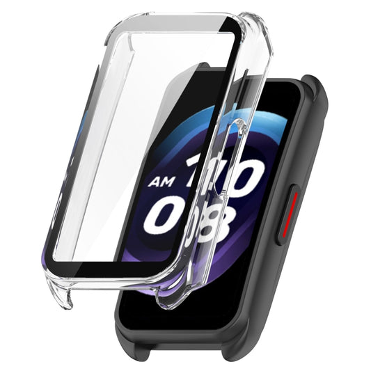 For Keep Band B5 / Band B4 PC + Tempered Film Integrated Watch Protective Case(Transparent White) - Watch Case by buy2fix | Online Shopping UK | buy2fix