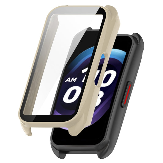 For Keep Band B5 / Band B4 PC + Tempered Film Integrated Watch Protective Case(Ivory White) - Watch Case by buy2fix | Online Shopping UK | buy2fix