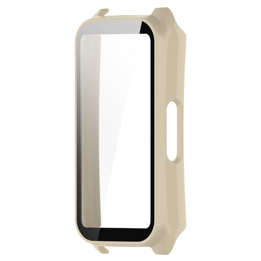 For Keep Band B5 / Band B4 PC + Tempered Film Integrated Watch Protective Case(Ivory White) - Watch Case by buy2fix | Online Shopping UK | buy2fix