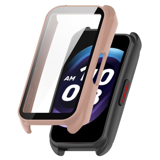 For Keep Band B5 / Band B4 PC + Tempered Film Integrated Watch Protective Case(Pink) - Watch Case by buy2fix | Online Shopping UK | buy2fix