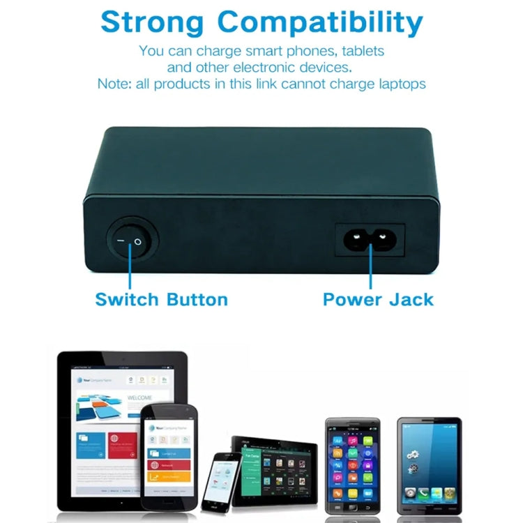 MFT-03Q 10 in 1 65W QC3.0 USB Smart Fast Charger, Plug Type:UK Plug(Black) by buy2fix