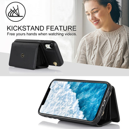 For iPhone XR RFID Card Slot Phone Case with Long Lanyard(Black) - More iPhone Cases by buy2fix | Online Shopping UK | buy2fix