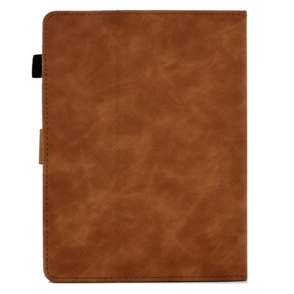 For 7 inch Tablets Peony Butterfly Embossed Leather Tablet Case(Brown) - 7 inch by buy2fix | Online Shopping UK | buy2fix