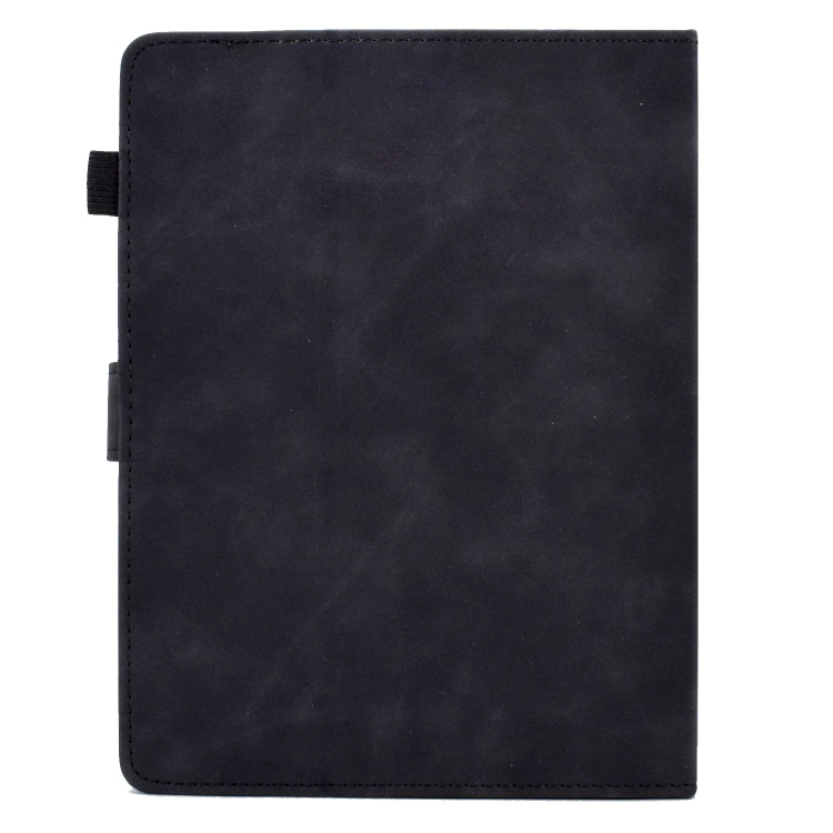 For 10 inch Tablets Peony Butterfly Embossed Leather Tablet Case(Black) - 10 - 11 inch by buy2fix | Online Shopping UK | buy2fix