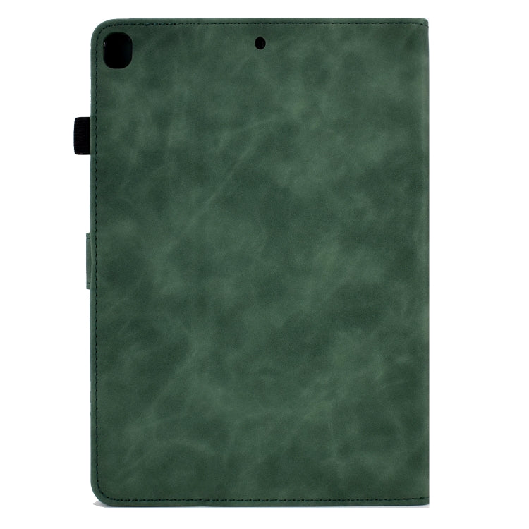 For Samsung Galaxy Tab A7 10.4 2020 T500 Peony Butterfly Embossed Leather Smart Tablet Case(Green) - Other Galaxy Tab PC by buy2fix | Online Shopping UK | buy2fix
