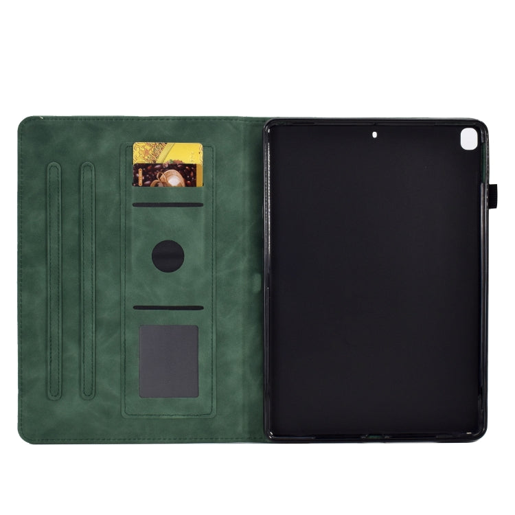 For Samsung Galaxy Tab A7 10.4 2020 T500 Peony Butterfly Embossed Leather Smart Tablet Case(Green) - Other Galaxy Tab PC by buy2fix | Online Shopping UK | buy2fix
