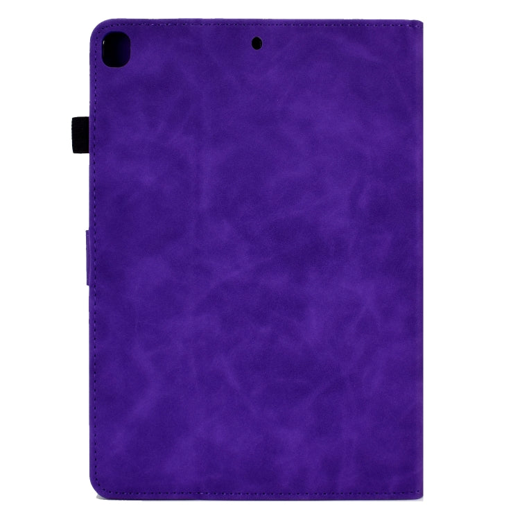 For Samsung Galaxy Tab A7 10.4 2020 T500 Peony Butterfly Embossed Leather Smart Tablet Case(Purple) - Other Galaxy Tab PC by buy2fix | Online Shopping UK | buy2fix
