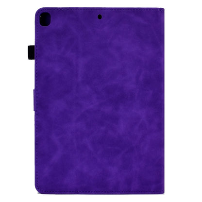 For Samsung Galaxy Tab A7 10.4 2020 T500 Peony Butterfly Embossed Leather Smart Tablet Case(Purple) - Other Galaxy Tab PC by buy2fix | Online Shopping UK | buy2fix
