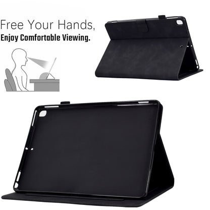 For Samsung Galaxy Tab A7 10.4 2020 T500 Peony Butterfly Embossed Leather Smart Tablet Case(Black) - Other Galaxy Tab PC by buy2fix | Online Shopping UK | buy2fix
