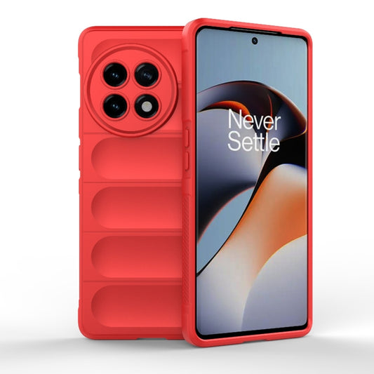 For OnePlus ACE 5G Magic Shield TPU + Flannel Phone Case(Red) - Ace 5 Cases by buy2fix | Online Shopping UK | buy2fix