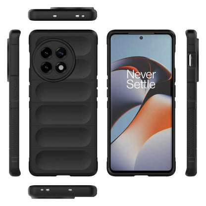For OnePlus ACE 5G Magic Shield TPU + Flannel Phone Case(Dark Green) - Ace 5 Cases by buy2fix | Online Shopping UK | buy2fix
