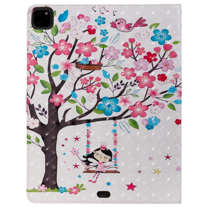 For iPad Pro 12.9 (2020) 3D Colored Drawing Horizontal Flip Leather Tablet Case with Holder & Card Slot & Wallet(Girl Under The Tree) - iPad Pro 12.9 (2020) Cases by buy2fix | Online Shopping UK | buy2fix