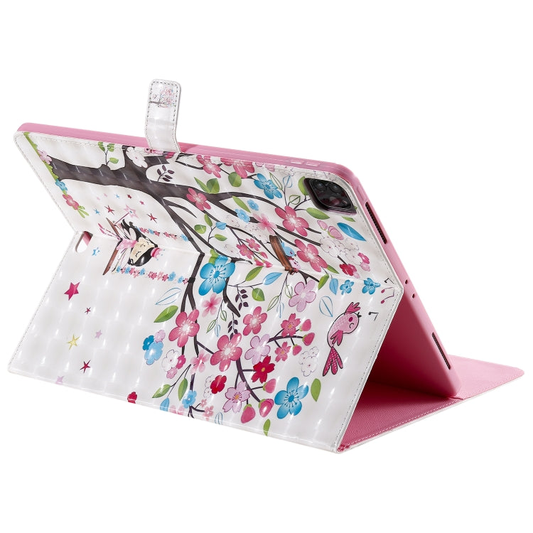 For iPad Pro 12.9 (2020) 3D Colored Drawing Horizontal Flip Leather Tablet Case with Holder & Card Slot & Wallet(Girl Under The Tree) - iPad Pro 12.9 (2020) Cases by buy2fix | Online Shopping UK | buy2fix