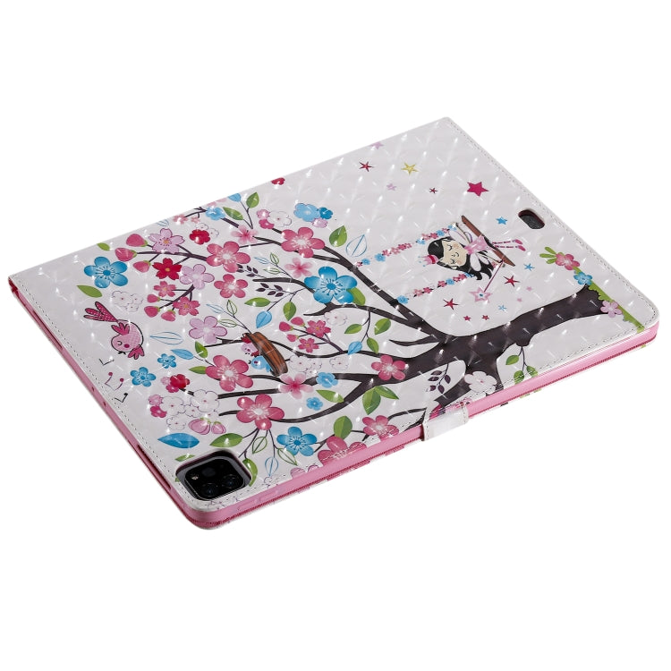 For iPad Pro 12.9 (2020) 3D Colored Drawing Horizontal Flip Leather Tablet Case with Holder & Card Slot & Wallet(Girl Under The Tree) - iPad Pro 12.9 (2020) Cases by buy2fix | Online Shopping UK | buy2fix