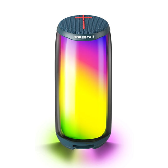 HOPESTAR P49 Tone Pulse RGB Light Waterproof Bluetooth Speaker(Blue)