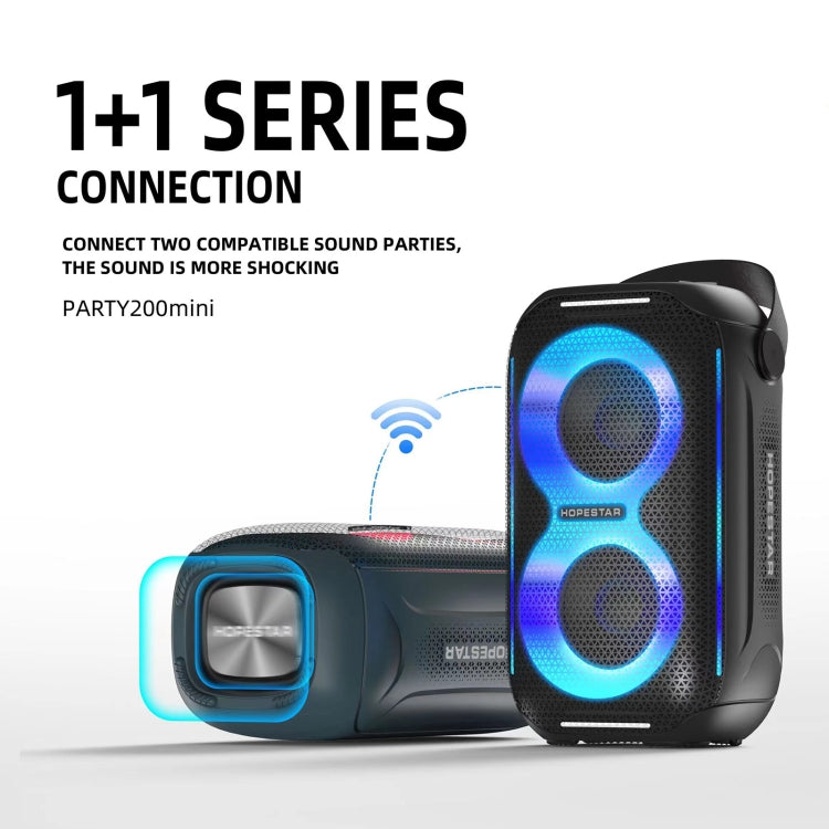 HOPESTAR Party200 mini Portable Tone Pulse RGB Light Bluetooth Speaker(Grey) - Waterproof Speaker by HOPESTAR | Online Shopping UK | buy2fix