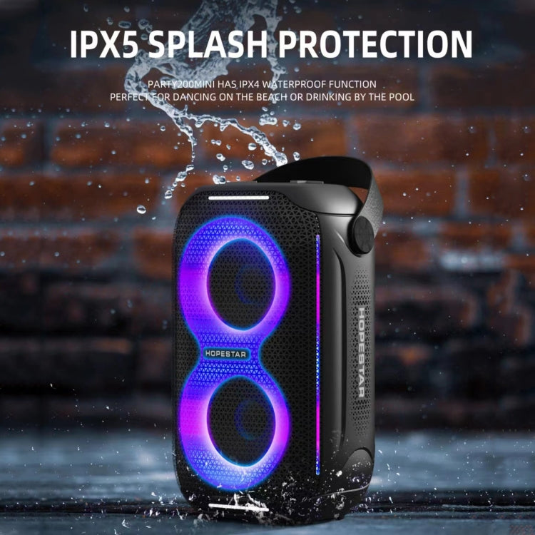 HOPESTAR Party200 mini Portable Tone Pulse RGB Light Bluetooth Speaker(Grey) - Waterproof Speaker by HOPESTAR | Online Shopping UK | buy2fix