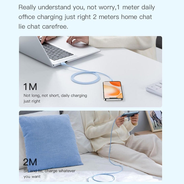 TOTU BT-022 Skin Sense Series Type-C to Type-C Silicone Data Cable, Length:1m(White) - USB-C & Type-C Cable by TOTUDESIGN | Online Shopping UK | buy2fix