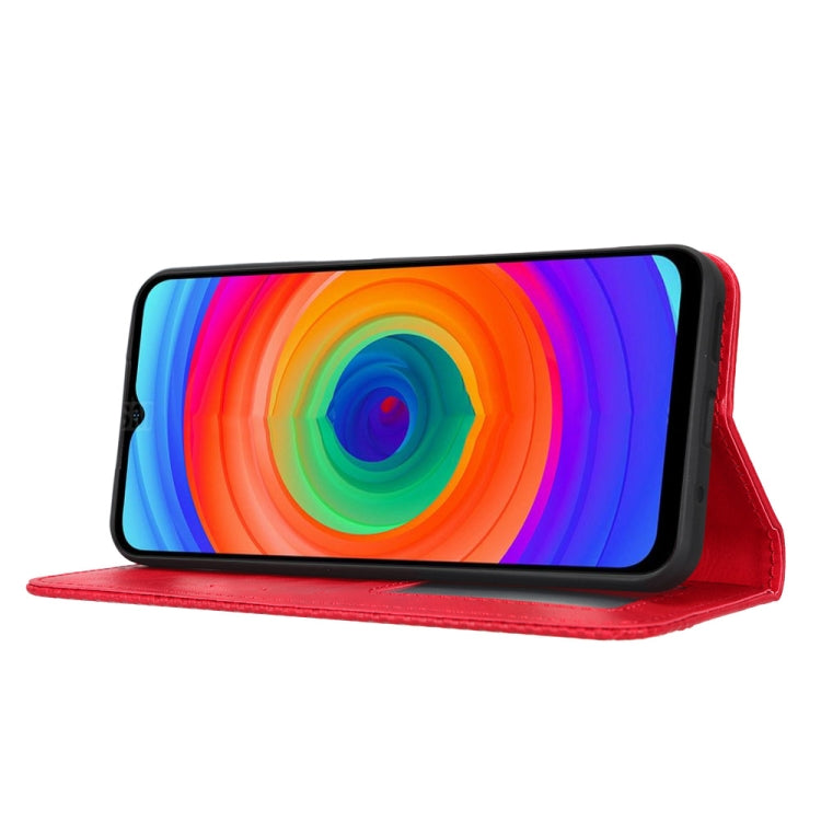 For Ulefone Note 14 Magnetic Buckle Retro Texture Leather Phone Case(Red) by buy2fix