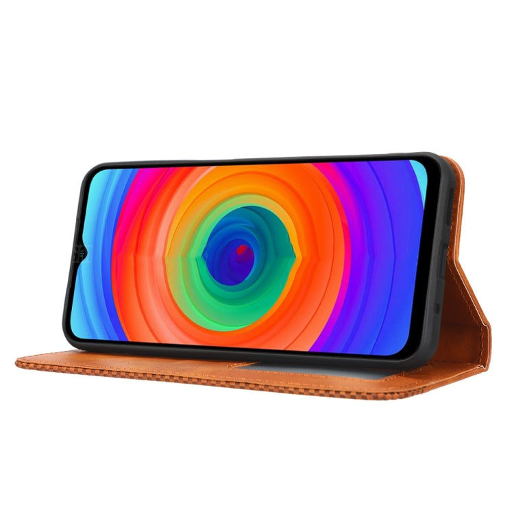 For Ulefone Note 14 Magnetic Buckle Retro Texture Leather Phone Case(Brown) by buy2fix