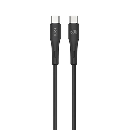 TOTU BT-022 Skin Sense Series Type-C to Type-C Silicone Data Cable, Length:2m(Black) - USB-C & Type-C Cable by TOTUDESIGN | Online Shopping UK | buy2fix